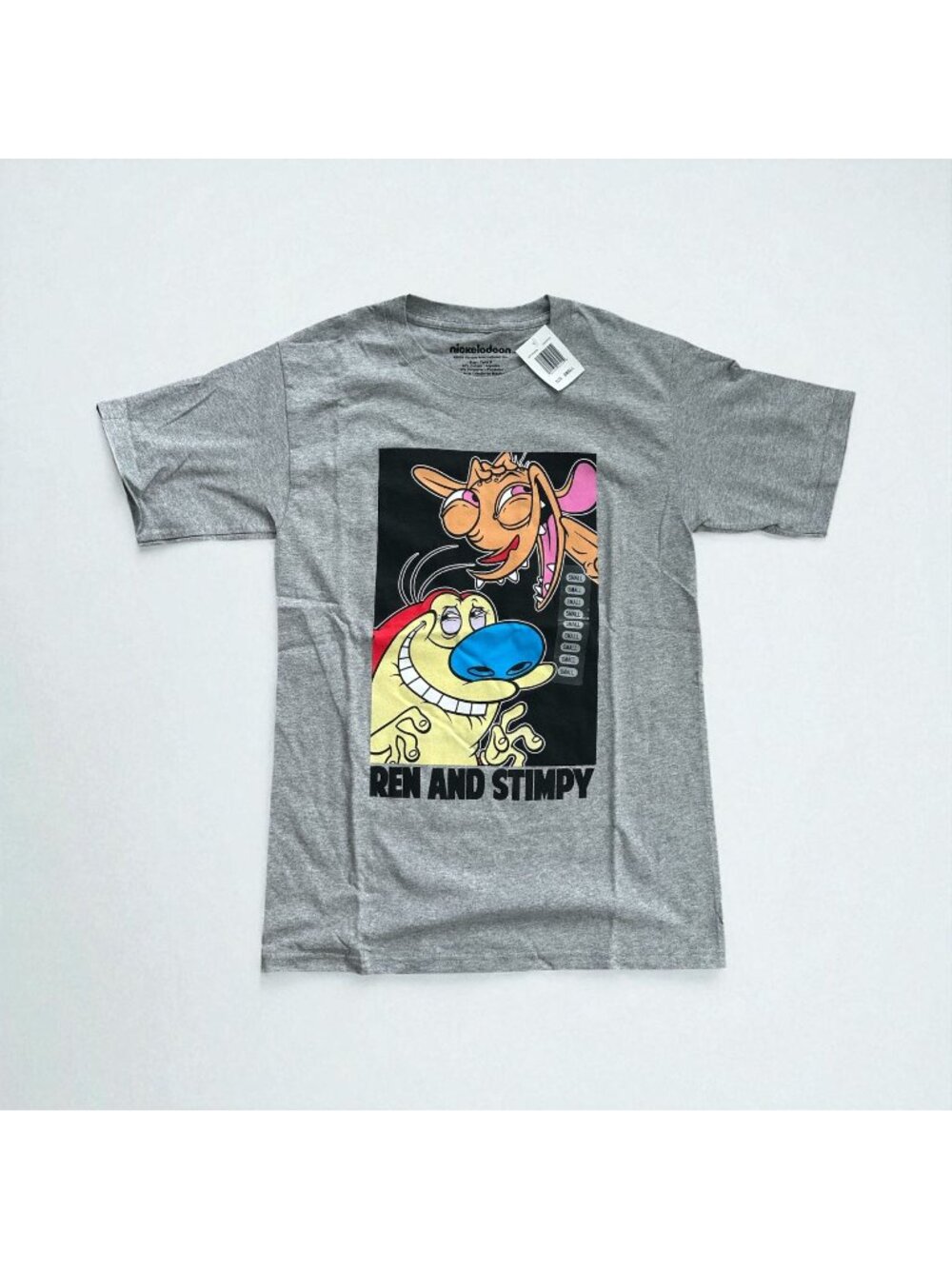 NICKELODEON Ren & Stimpy Retro Cartoon Graphic T Shirt Size Small NEW NWT